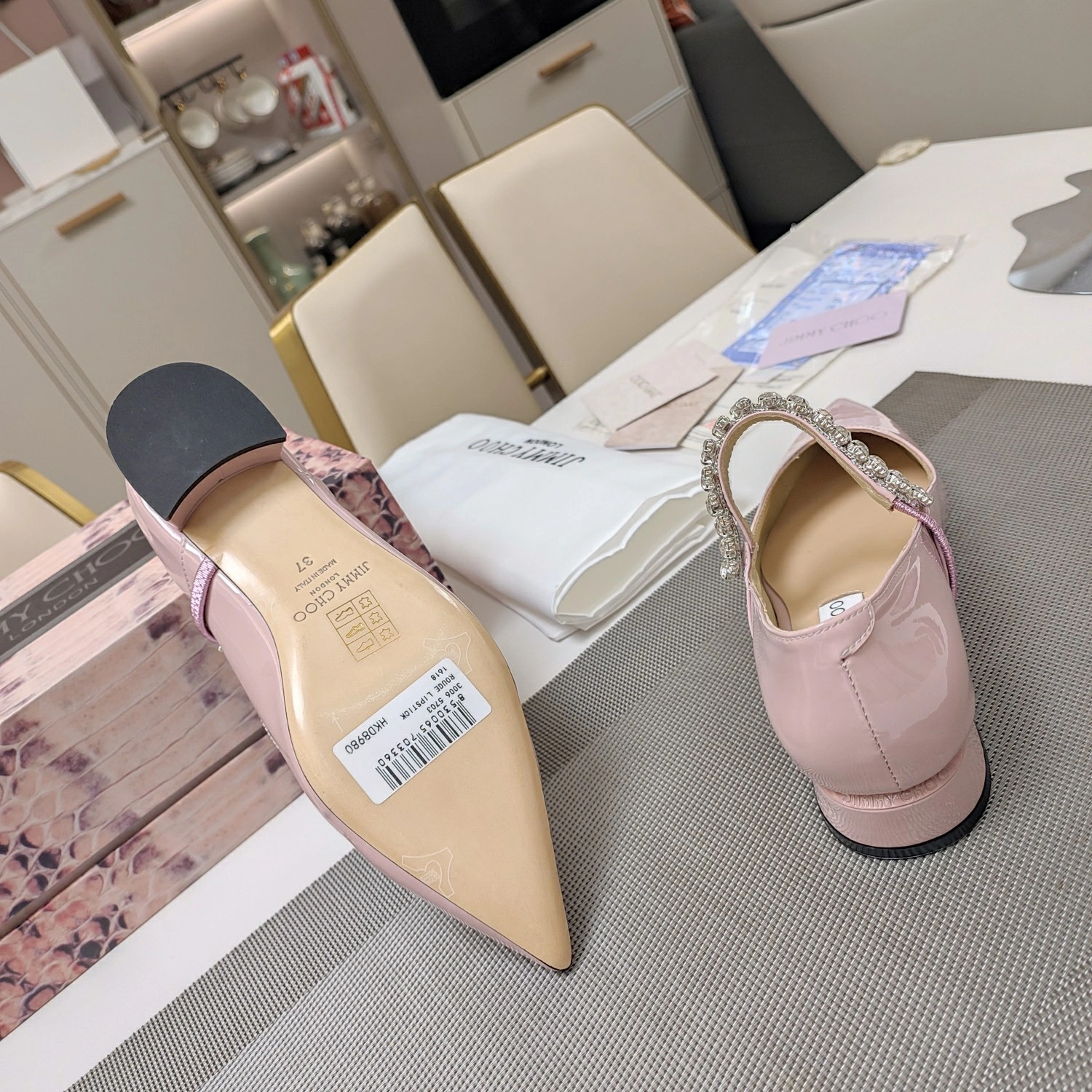 COCO-- Ji77y 3ho5 BINGPUMPFLAT-PAT-MACARON Heel height：4.5CM cowhide sheepskin item:E-X158D4070